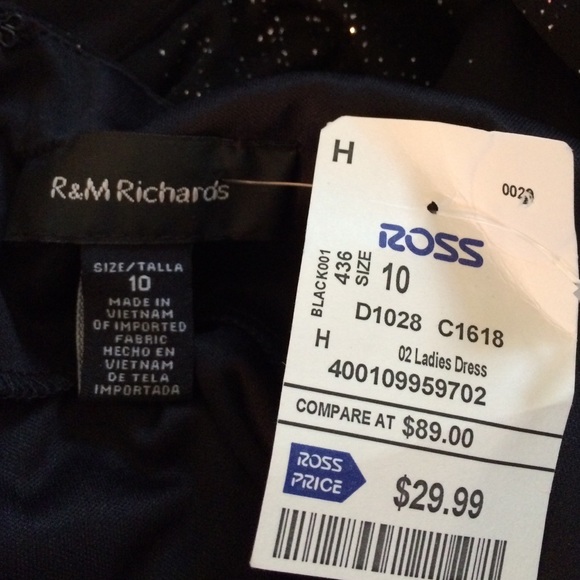 Black and silver evening dress