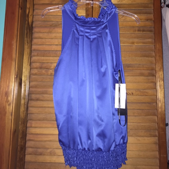 Blue Satin halter top