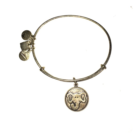 The Elephant Charm Bangle (silver)