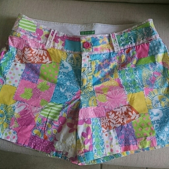 Lily Pulitzer patchwork design shorts