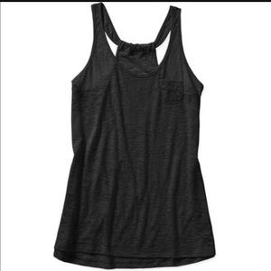 Black Racer Back Burnout Tank Top