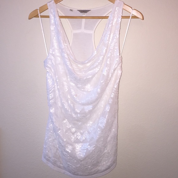 Guess racer back embellished tank top