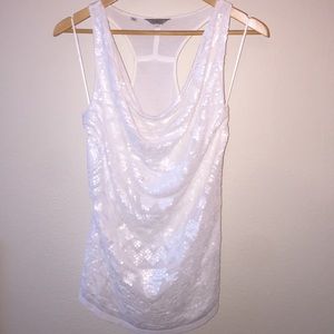 Guess racer back embellished tank top