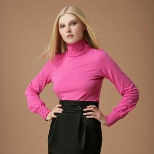 Cynthia Steffe turtleneck sweater magenta