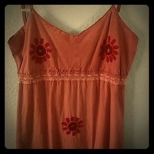 Orange hippie dress