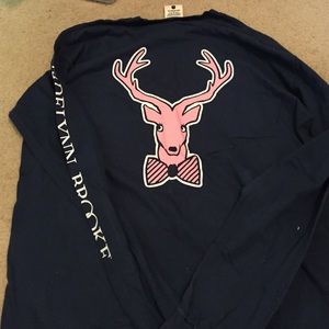 Navy and pink Jadelynn Brooke long sleeve tee