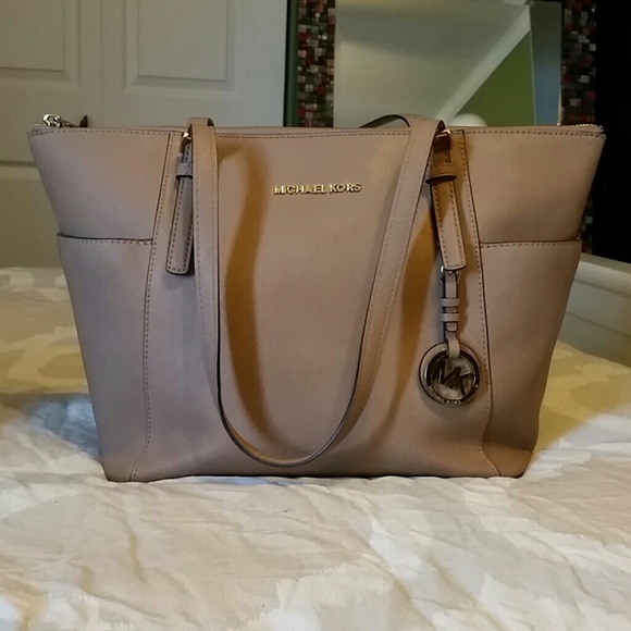 MK Taupe shoulder tote