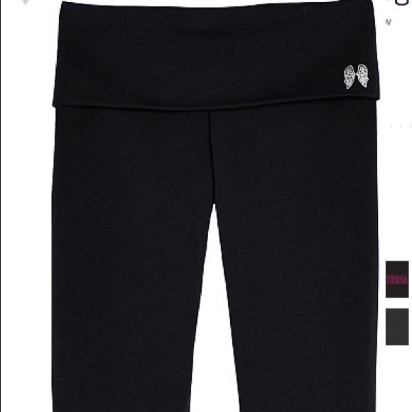 BLACK "pink" yoga leggings