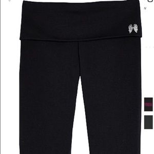 BLACK "pink" yoga leggings