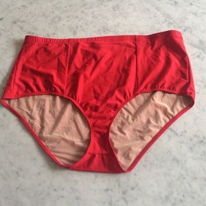 Plus Size Red Swim Bottoms