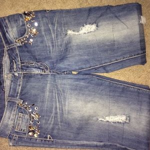 Rue 21 skinny rhinestone jeans