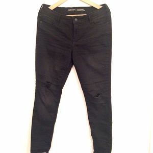 Old Navy Rockstar Destroyed Black Denim