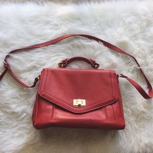 Red briefcase purse