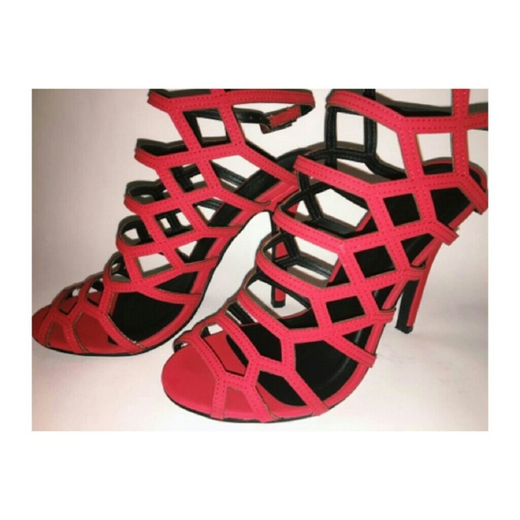 Size 6, Red High Heels