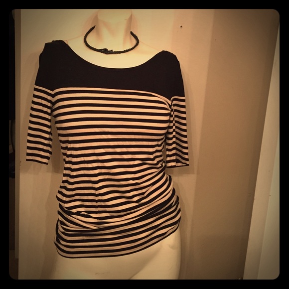 Cute cream and black striped top. Forever 21