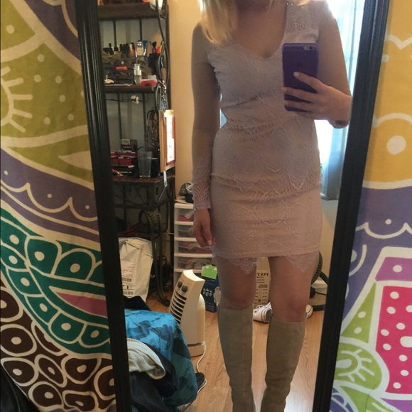 Lavender lace dress