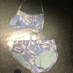 Jcrew Hawaiian print blue bikini