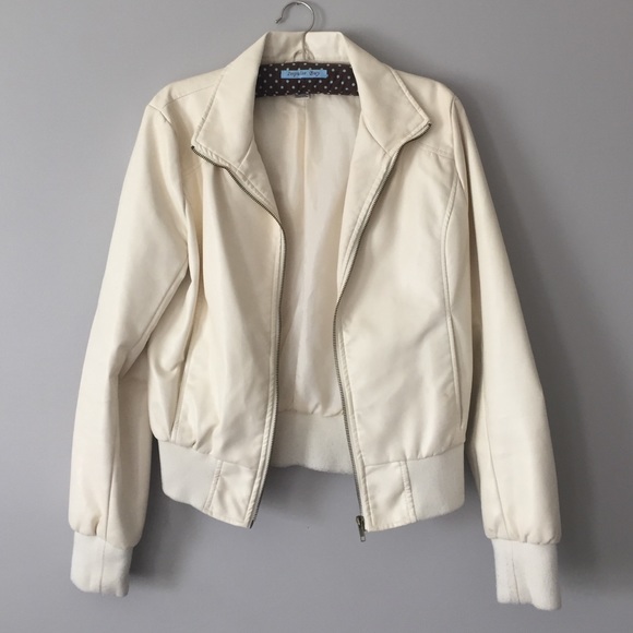 white leather jacket forever 21