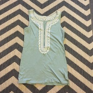 J.Crew Tank Top with Embroidered Detail