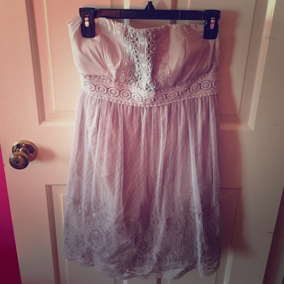 Mustard Seed Nude Strapless Dress