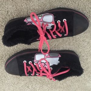 Hello Kitty fur lined sneakers