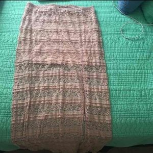 Lace maxi skirt