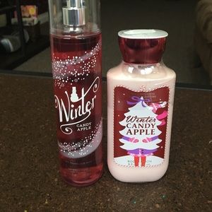 Winter candy apple body lotion and body spray