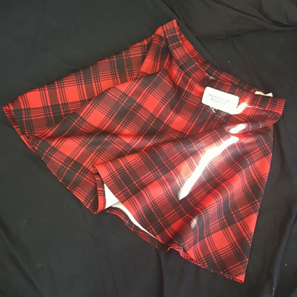 Plaid Red Skirt