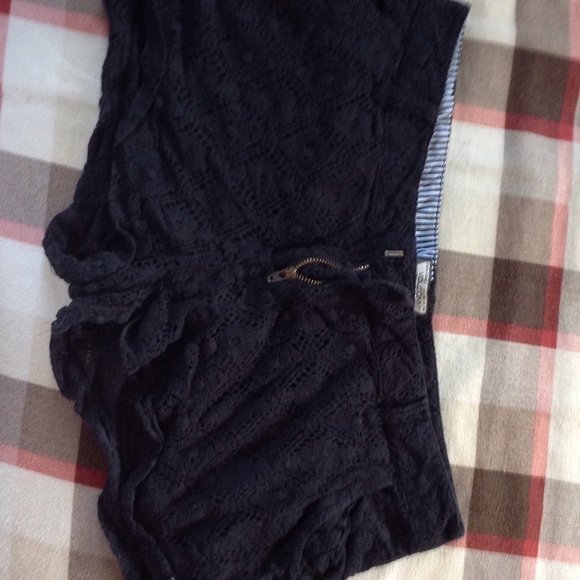 Black lace Volcom shorts