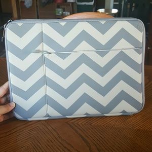 Grey Chevron Laptop Sleeve
