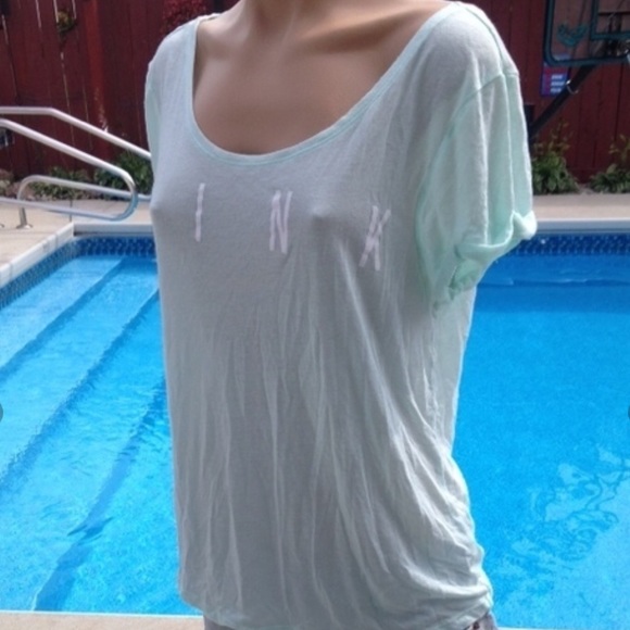 Victoria's Secret Pink Backless Graphic Tshirt - Picture 2 of 5