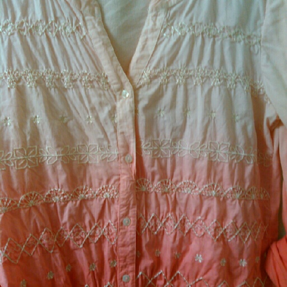 Ombre dyed button shirt