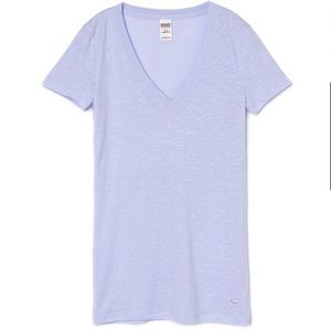 Victoria's Secret Pink Purple Vneck Tshirt Top