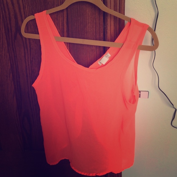 Neon Orange Crop Top