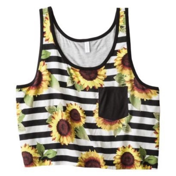 Xhilaration Sunflower crop top
