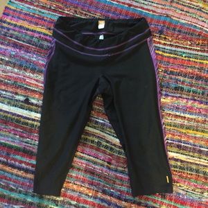 Medium Black and Purple Lucy Capris