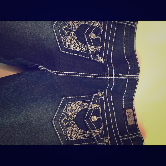 Bling pockets bootcut jeans