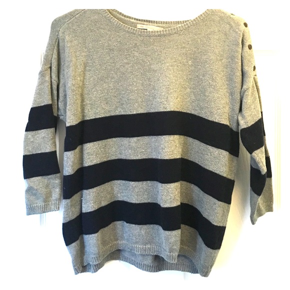 Gap grey and blue stripe sweater
