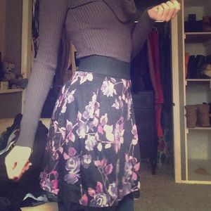 Floral High Waisted Skirt