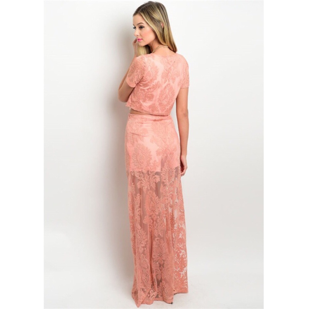 New BLUSH MAUVE set (skirt + crop top) - Picture 4 of 7