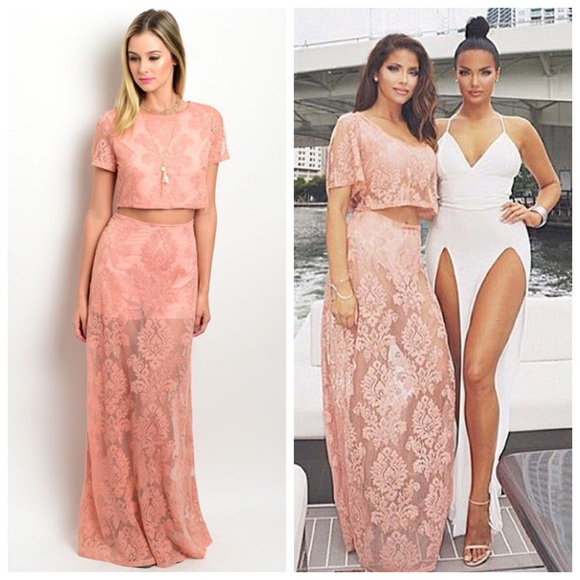 New BLUSH MAUVE set (skirt + crop top) - Picture 5 of 7