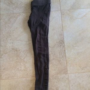 Brown leggings with button/snap details