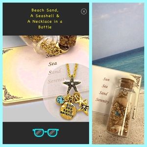 Necklace in a Bottle, Sun, Sand, Serenity,NWT