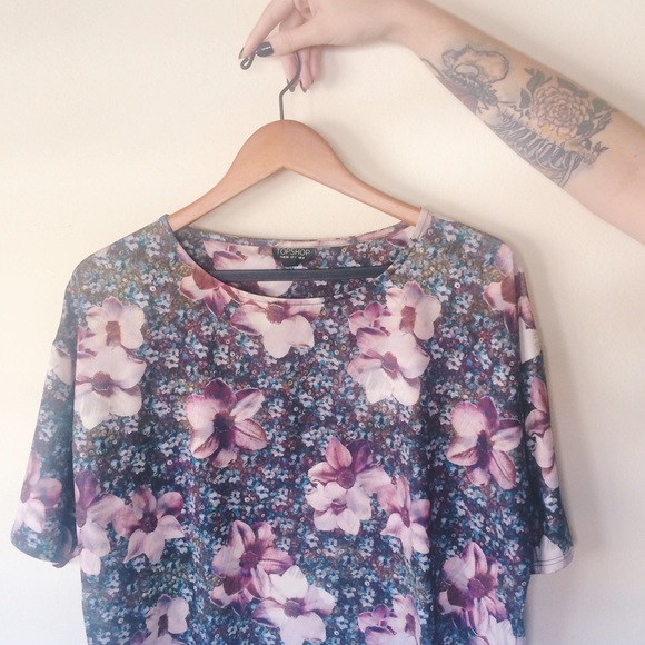 Flower Print Crop Top