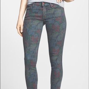Mother Floral Print Skinny Jeans