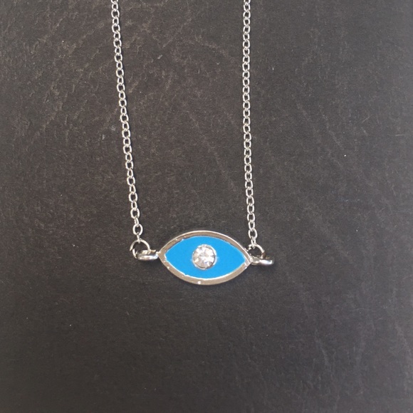 Silver evil eye necklace