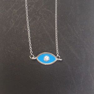 Silver evil eye necklace