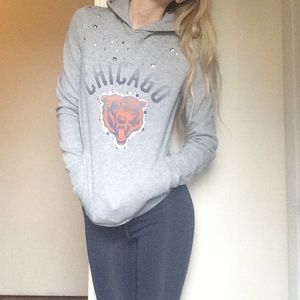 PINK Studded Chicago Bears Hoodie