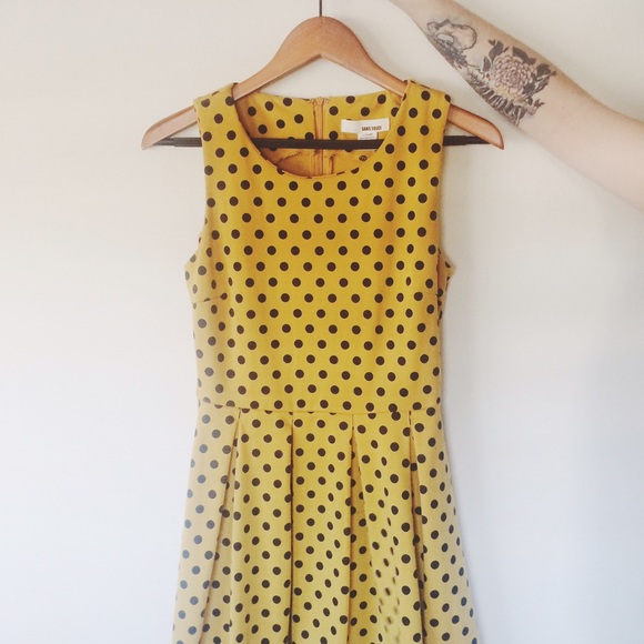Mustard Polka Dot Dress