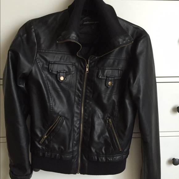 Faux leather jacket